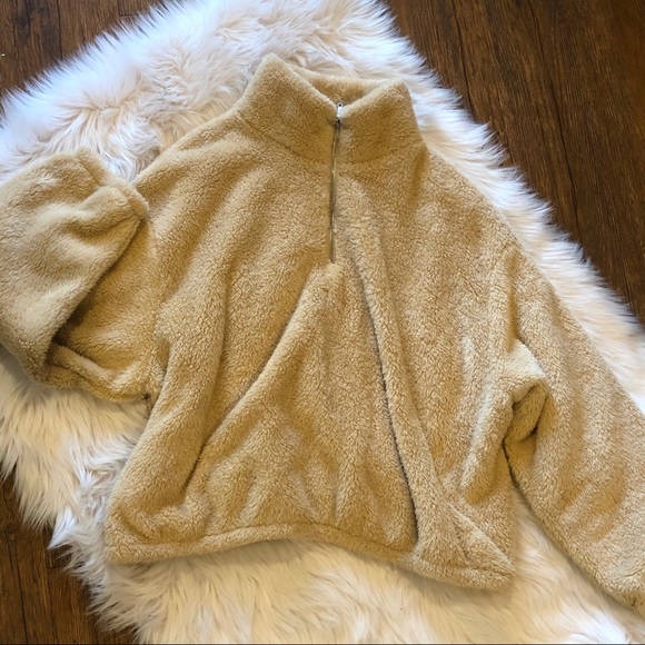 h&m sherpa pullover